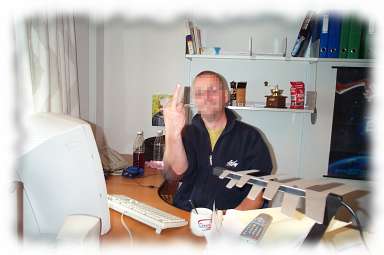 Min nabo i godt hum�r